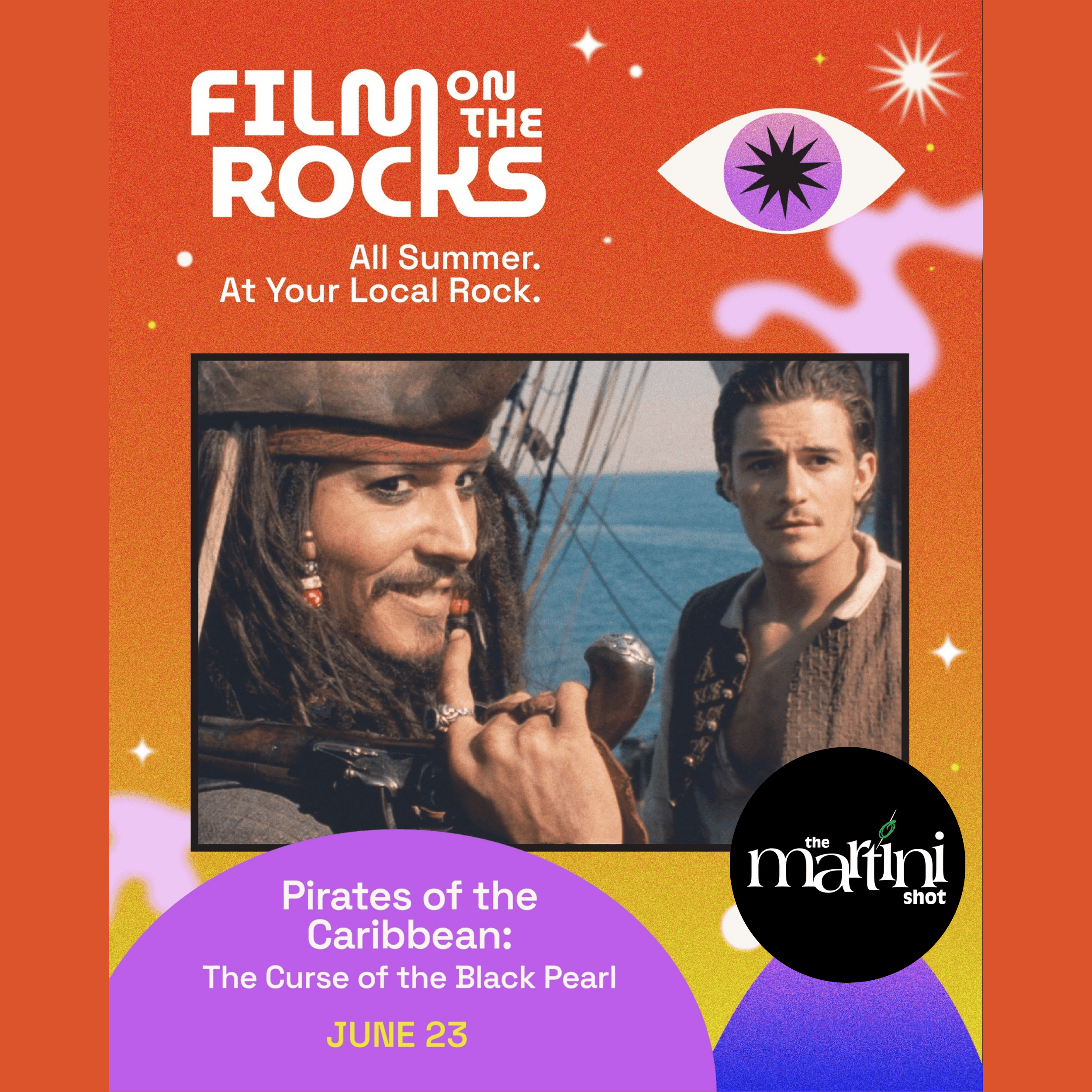 Martini Shot @ Film on the Rocks (Pirates of the Caribbean) poster