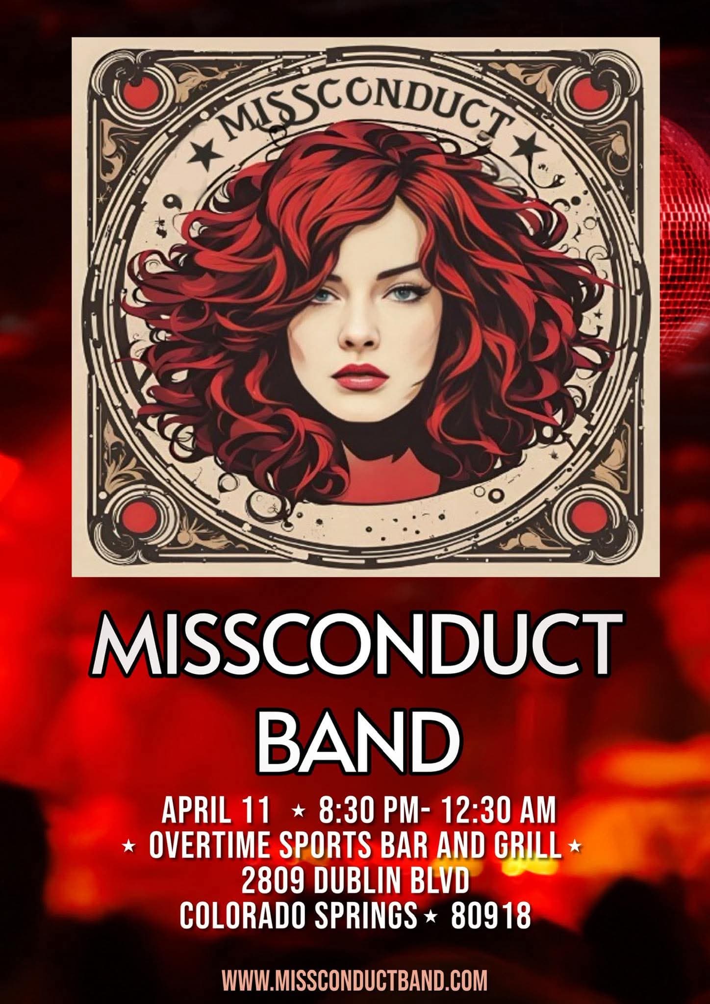 Missconduct band @ Overtime Sports Bar poster