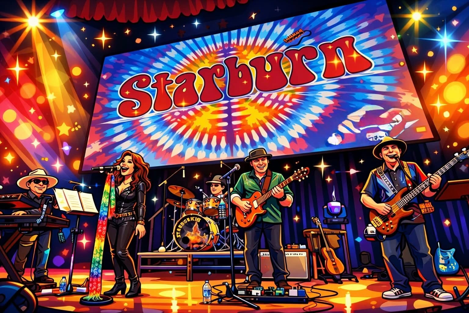 Starburn's 60's-90's Rock Show at Cleats Bar and Grill! poster