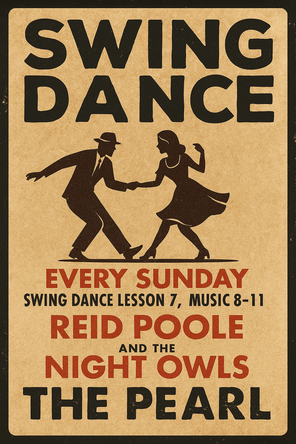 Sunday Swing at the Pearl with Reid Poole and the Night Owls poster