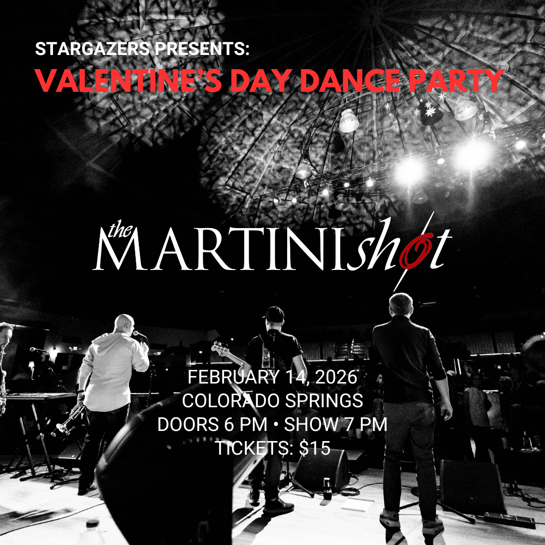 The Martini Shot at Stargazers: Valentine's Day Dance Party poster