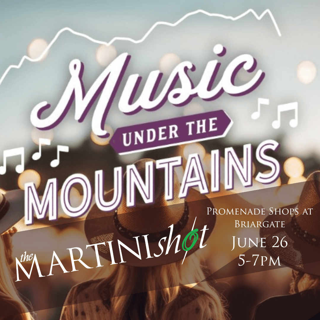 The Martini Shot at Music Under the Mountains poster