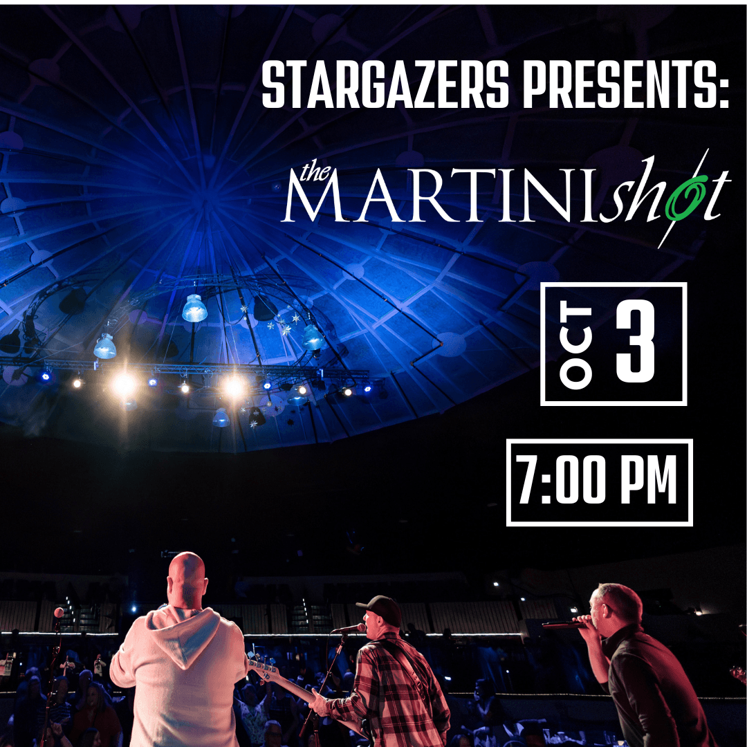 The Martini Shot at Stargazers Theatre poster