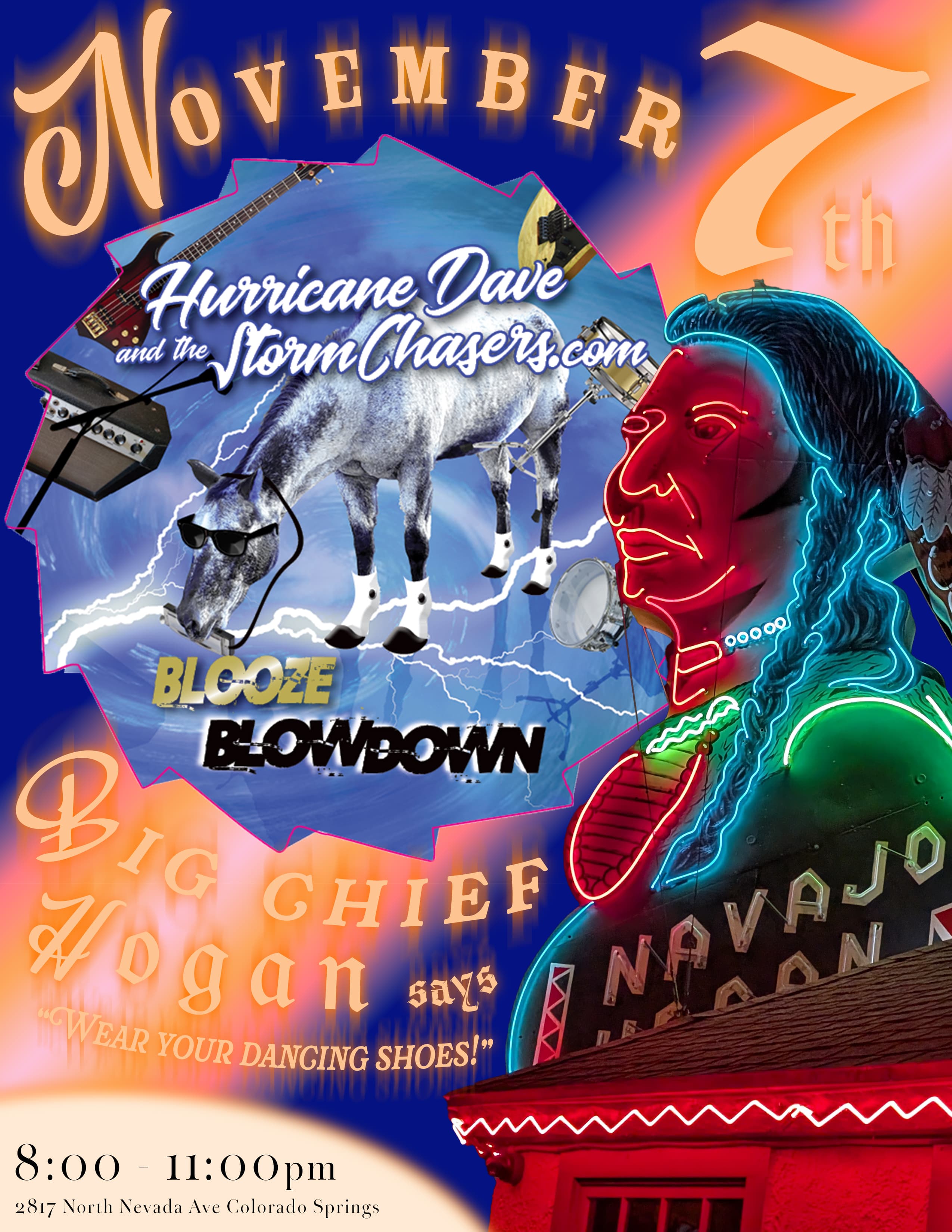 Hurricane dave and the Storm Chasers LIVE @ NAVAJO HOGAN poster
